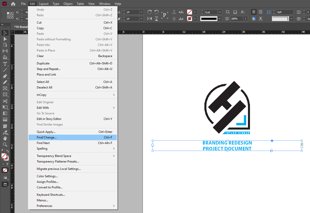 How to Locate and Change Colors in an InDesign Document Tutorial