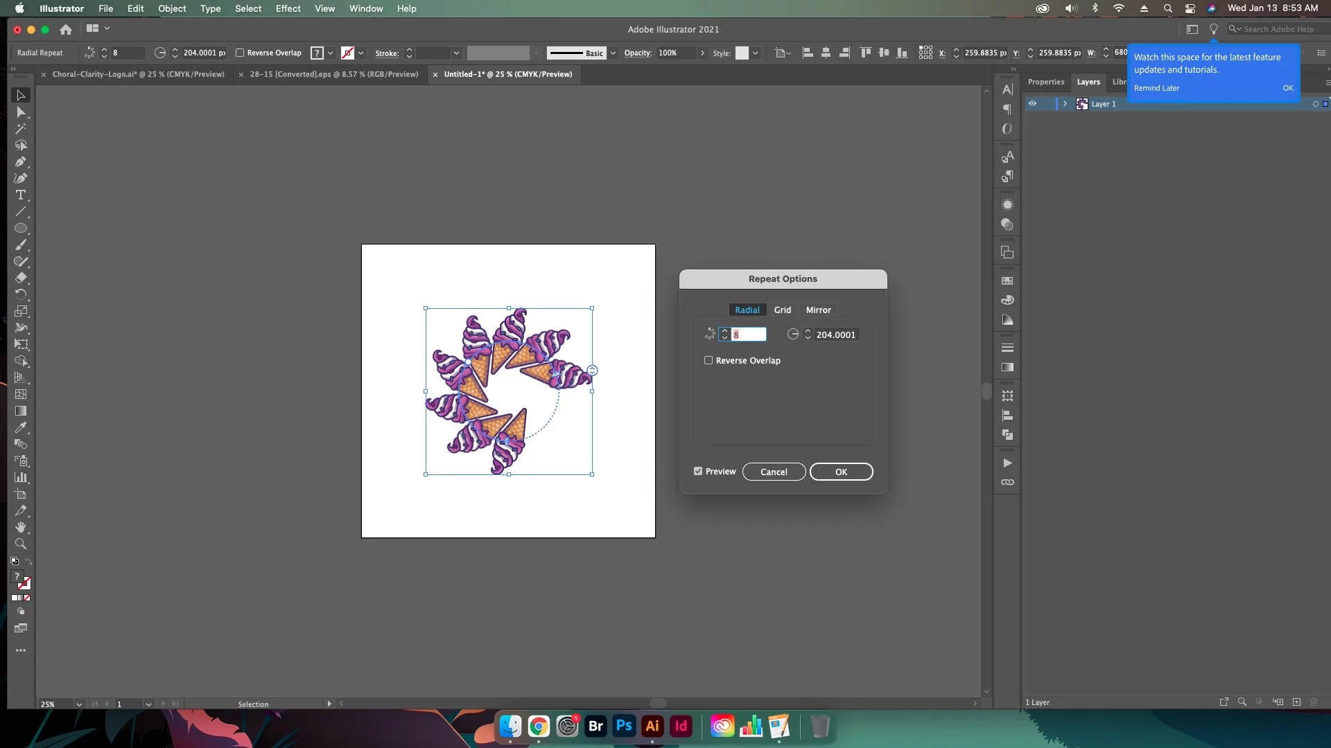 Radial-Repeat-Options