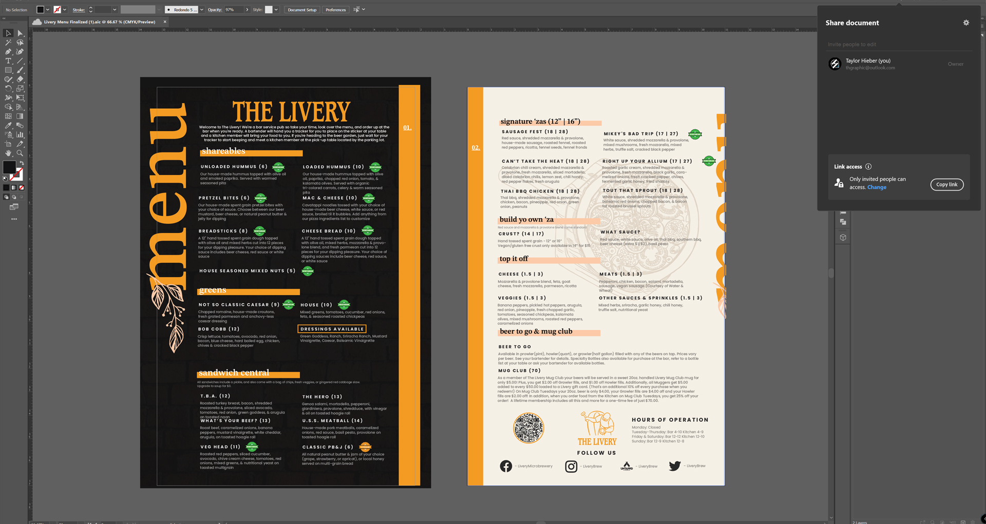 Illustrator Share for Comment Step-Four