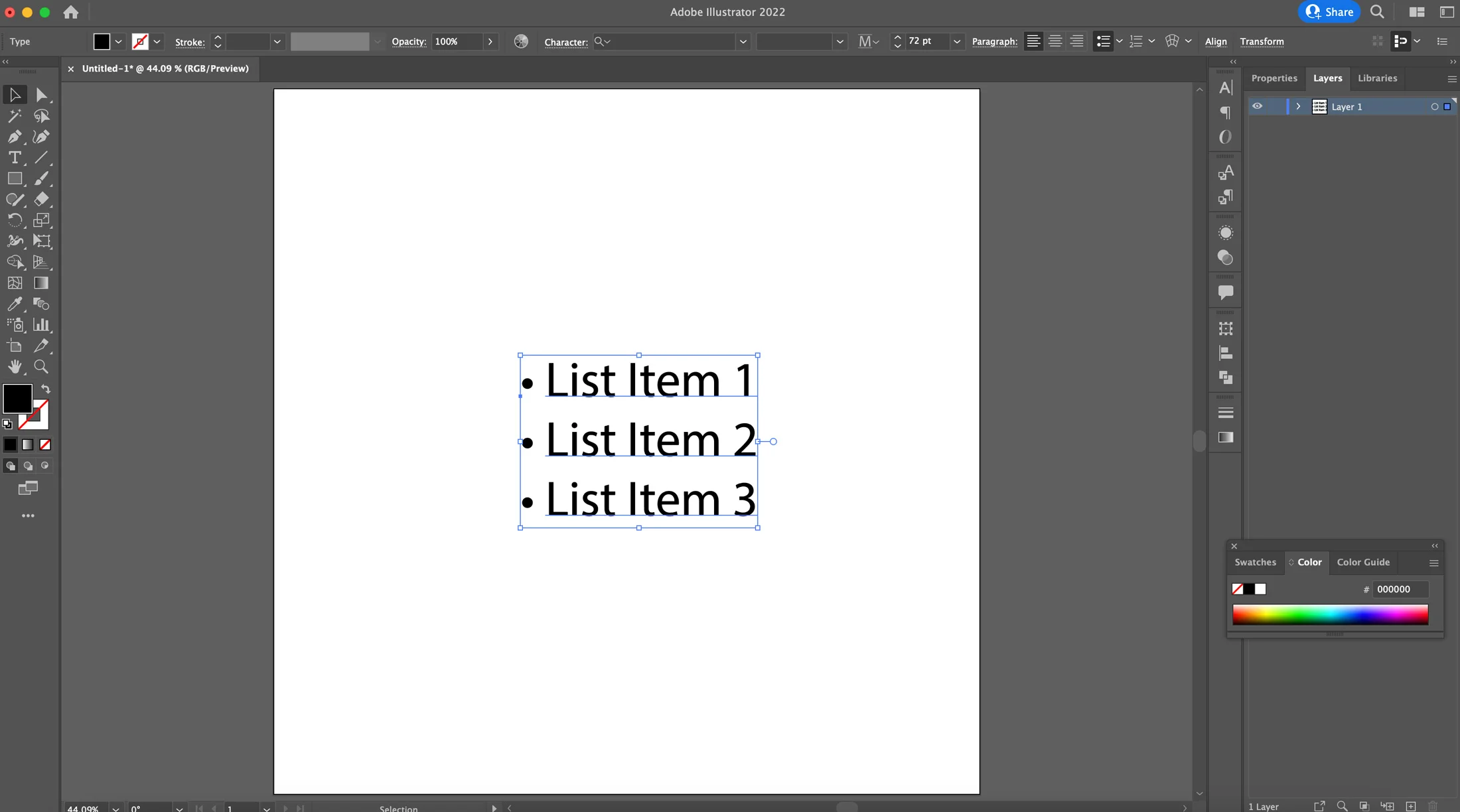 Create-Lists-Step-Two